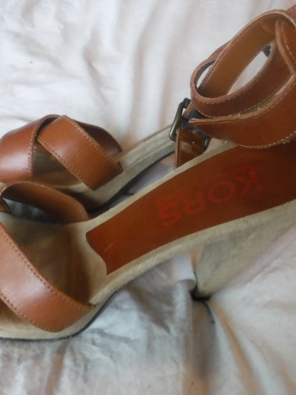 Michael kors womens Tan Suede High Heel shoes